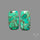Green Mohave Turquoise Pair