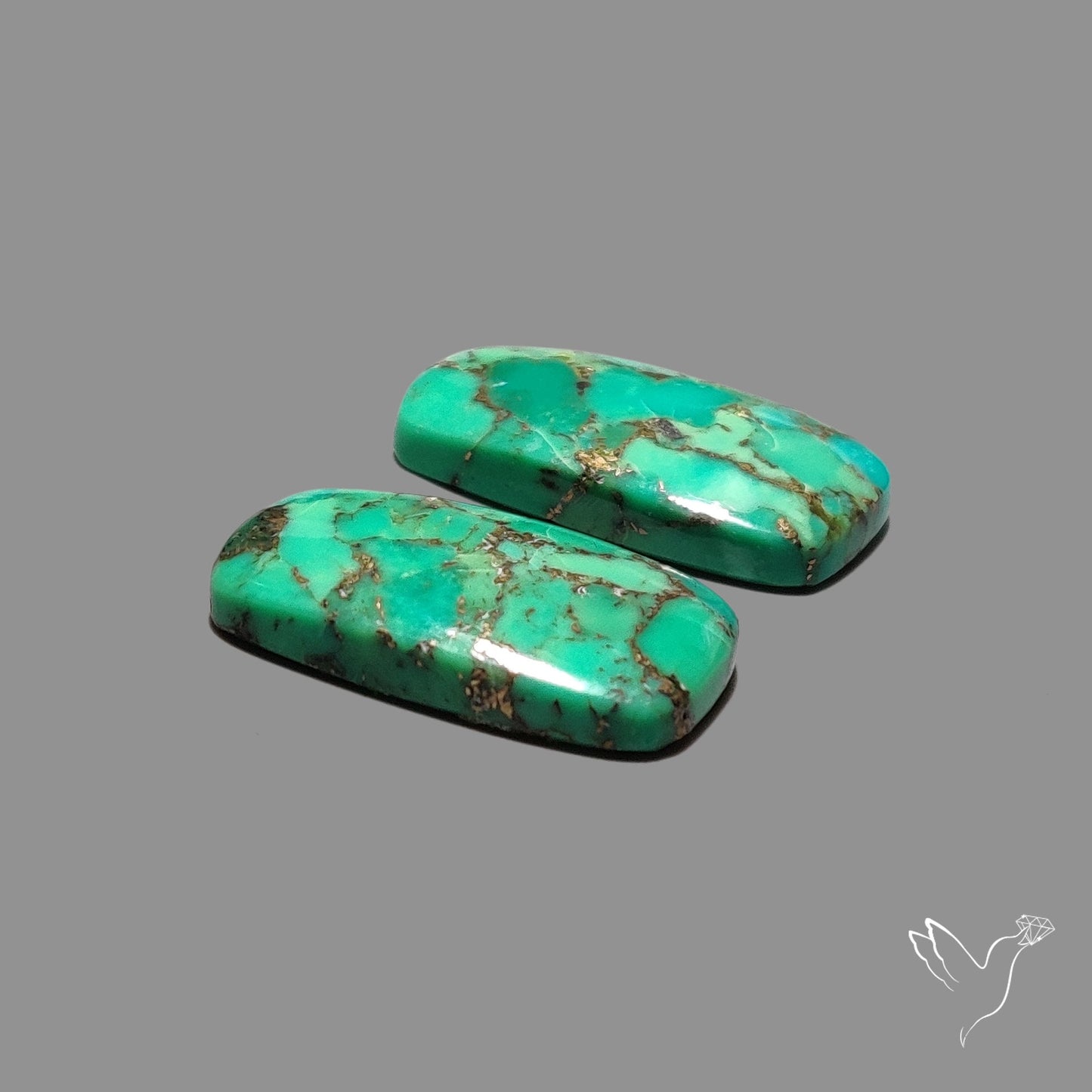 Green Mohave Turquoise Pair
