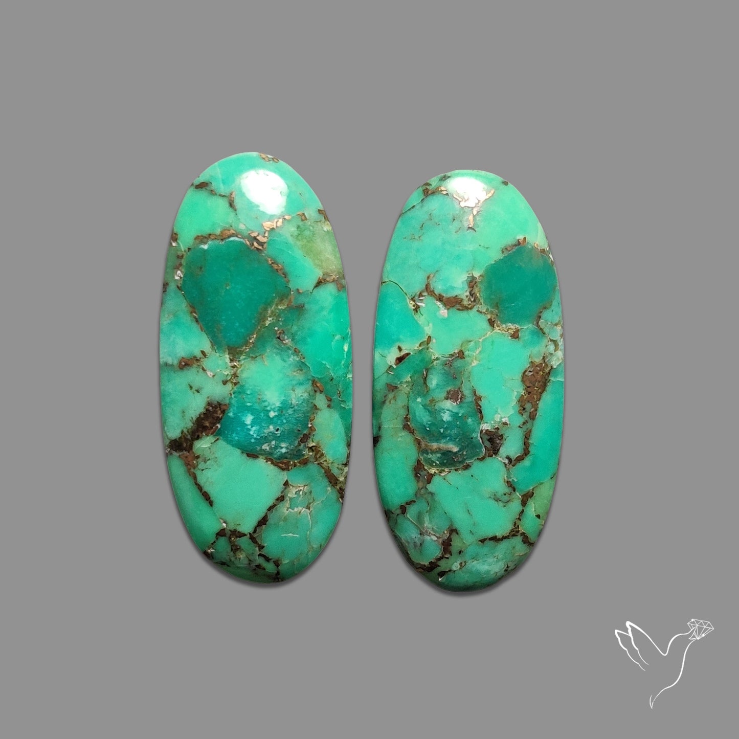 Green Mohave Turquoise Pair