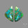 Green Mohave Turquoise Pair