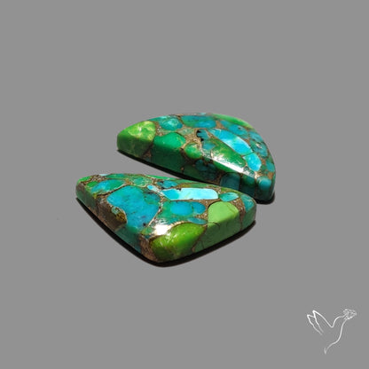 Green Mohave Turquoise Pair