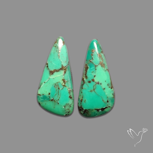 Green Mohave Turquoise Pair