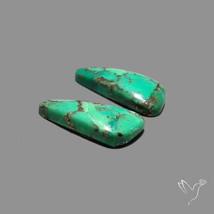 Green Mohave Turquoise Pair