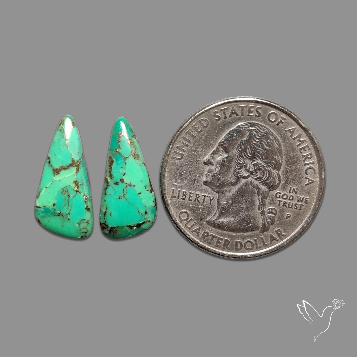 Green Mohave Turquoise Pair