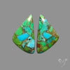 Green Mohave Turquoise Pair