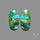 Green Mohave Turquoise Pair