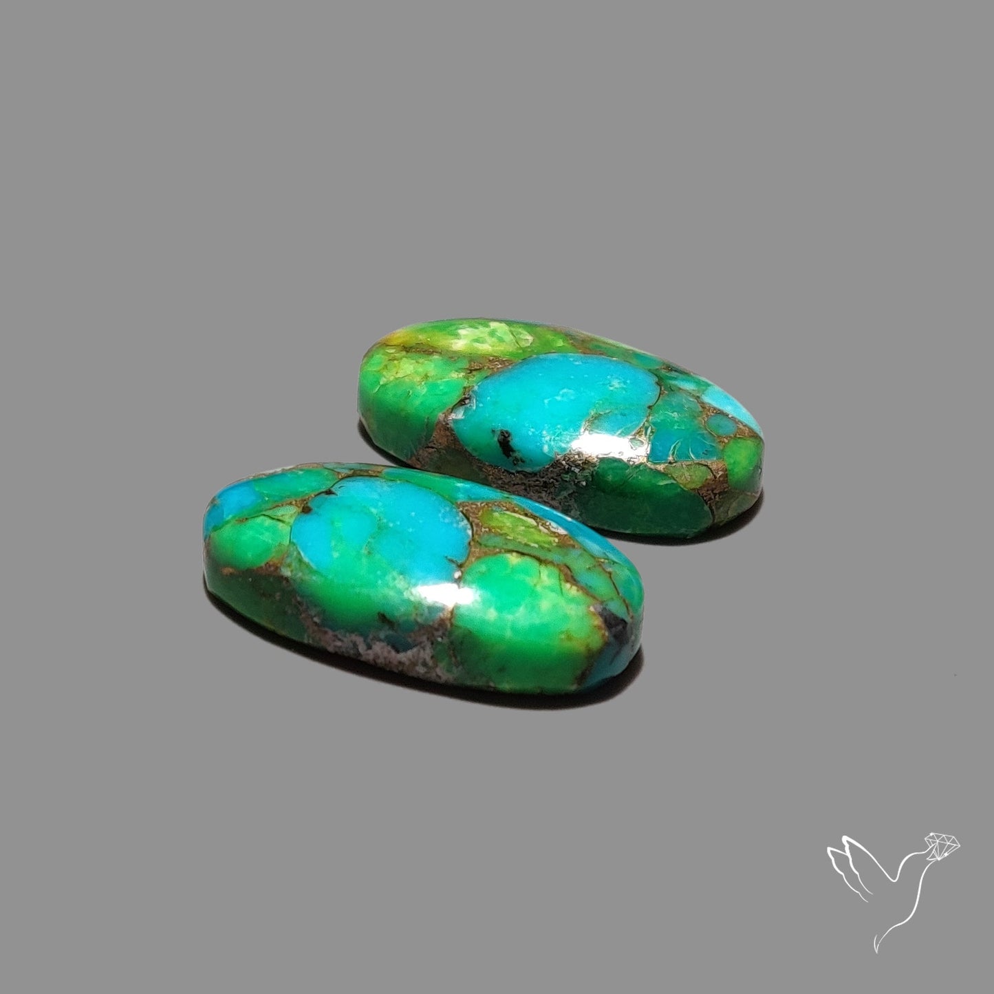 Green Mohave Turquoise Pair