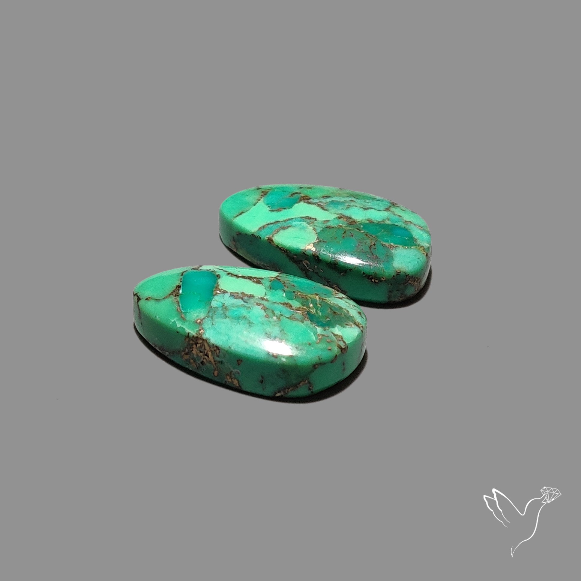 Green Mohave Turquoise Pair