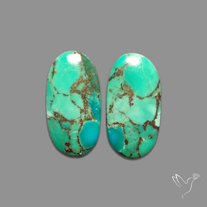 Green Mohave Turquoise Pair