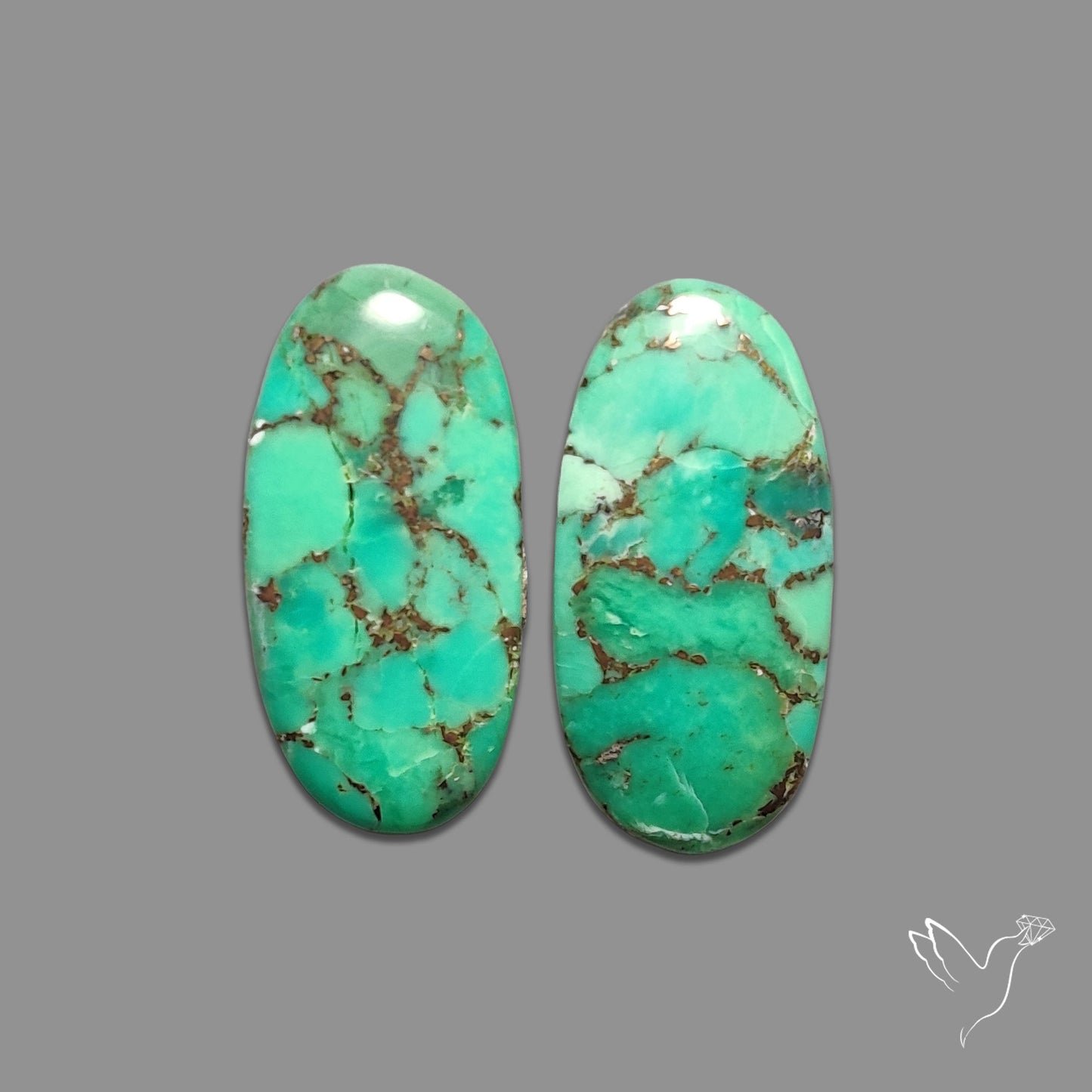Green Mohave Turquoise Pair