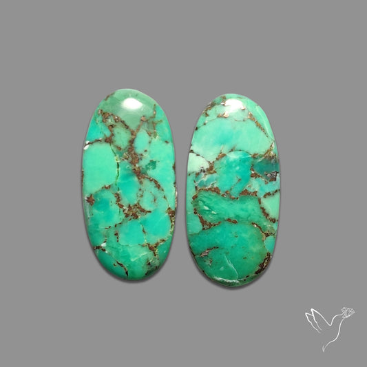 Green Mohave Turquoise Pair