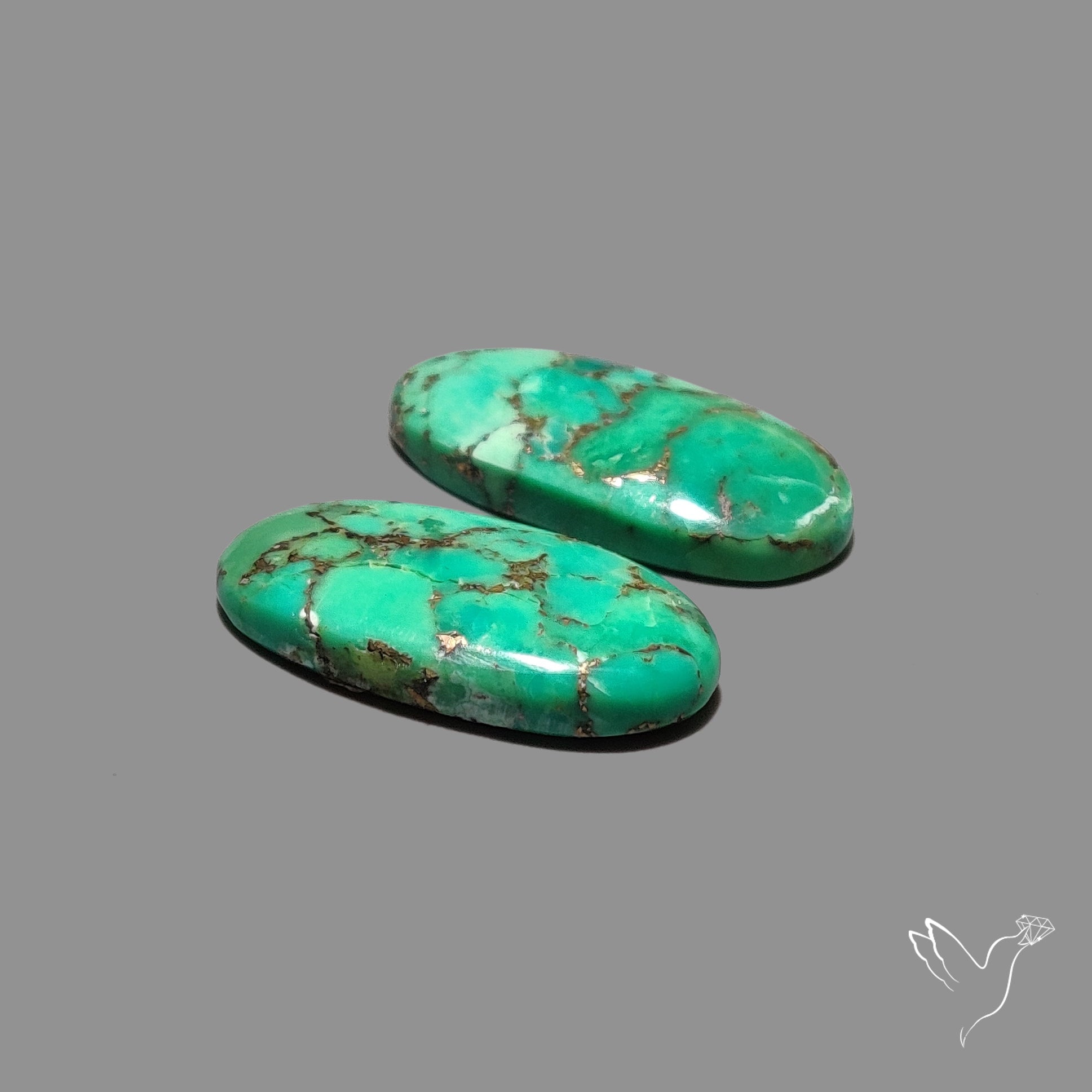 Green Mohave Turquoise Pair