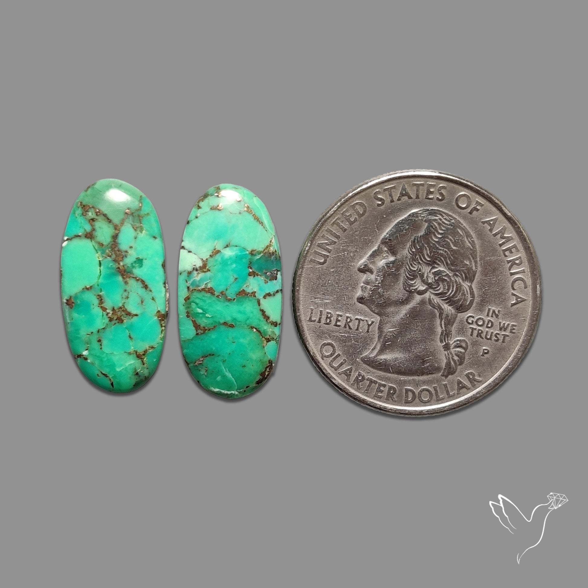 Green Mohave Turquoise Pair