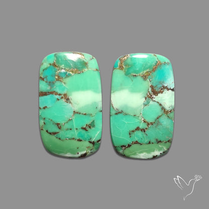 Green Mohave Turquoise Pair