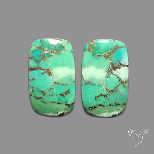 Green Mohave Turquoise Pair