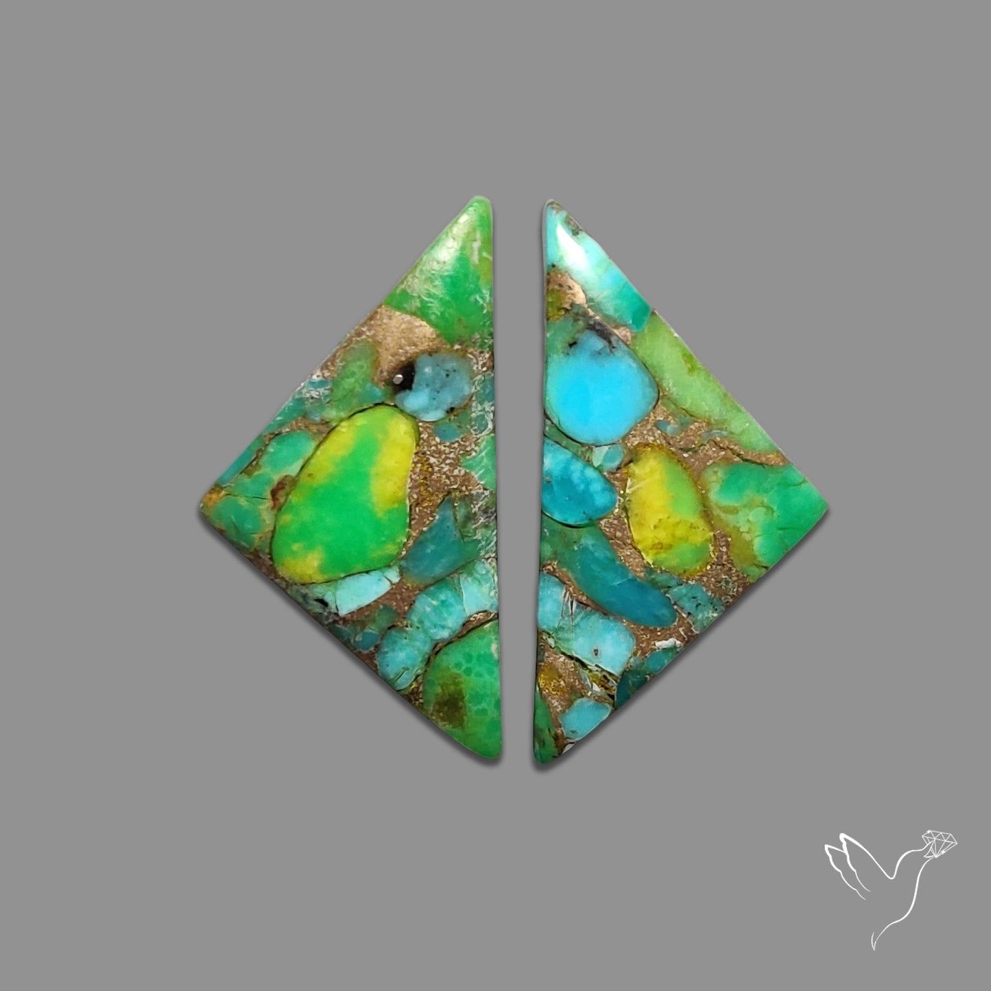 Green Mohave Turquoise Pair