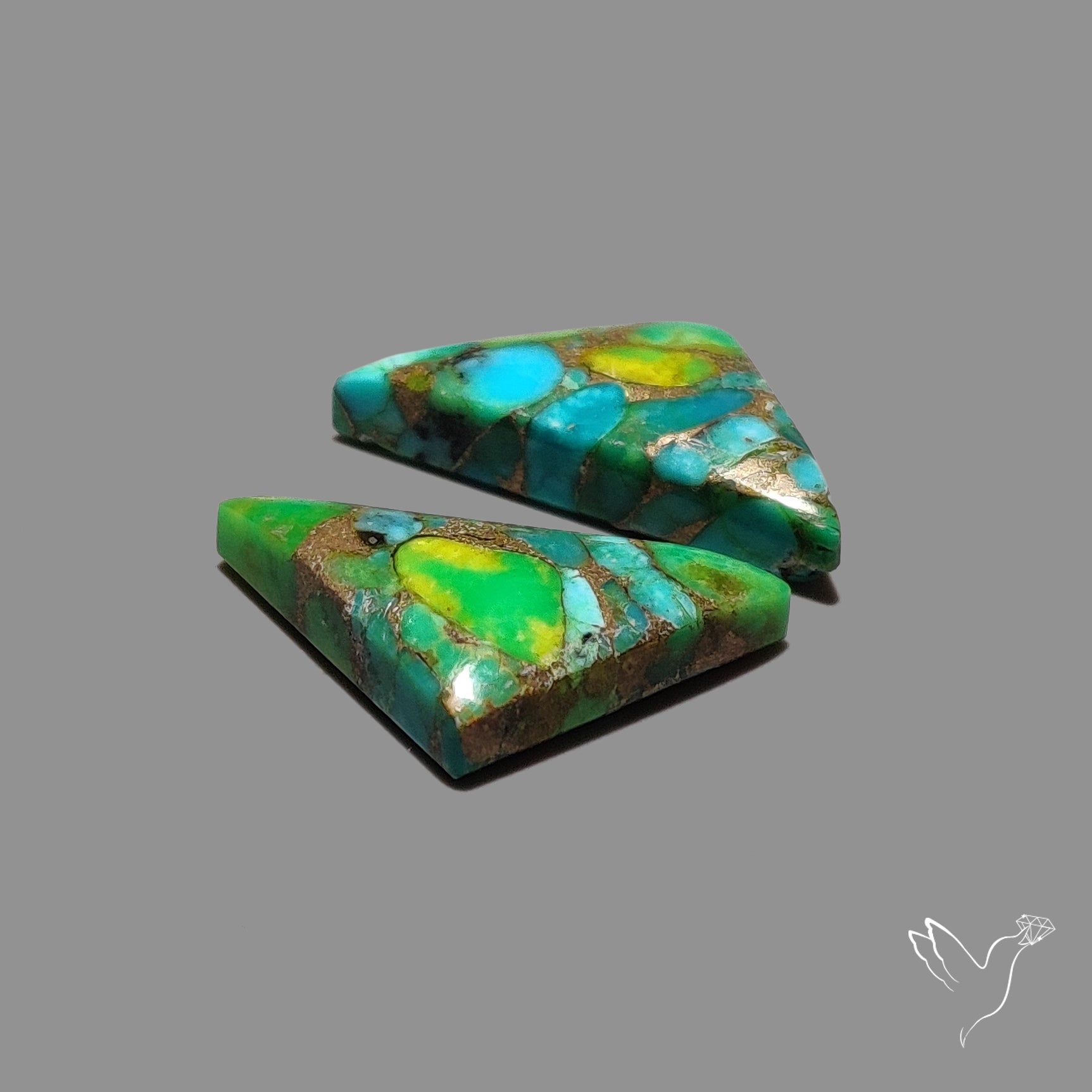 Green Mohave Turquoise Pair