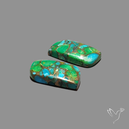 Green Mohave Turquoise Pair