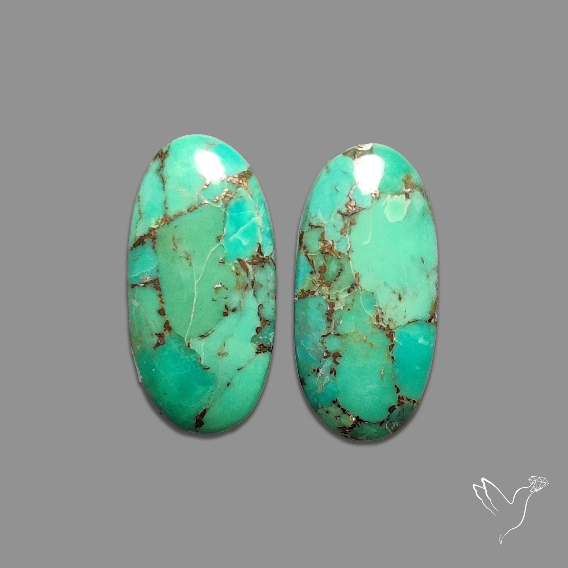 Green Mohave Turquoise Pair