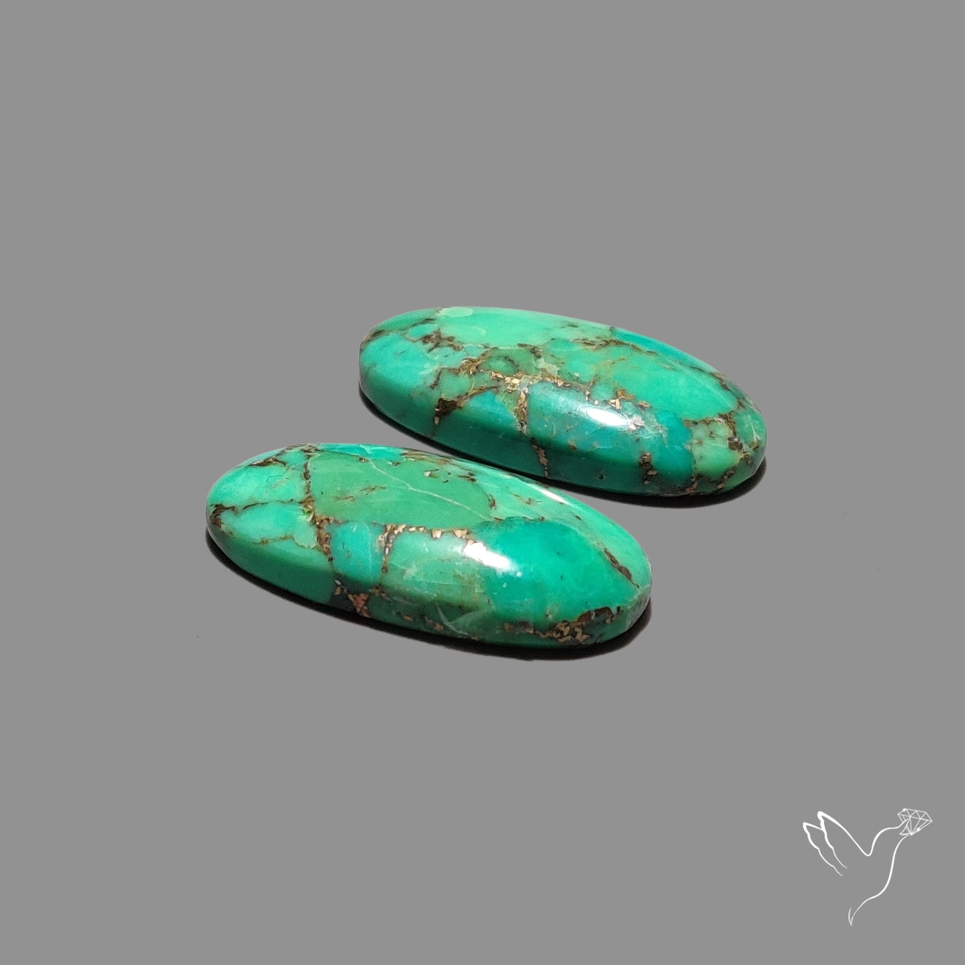 Green Mohave Turquoise Pair