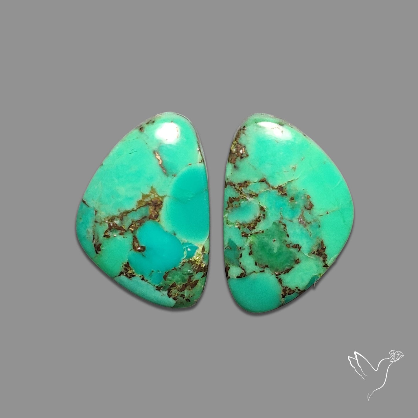 Green Mohave Turquoise Pair