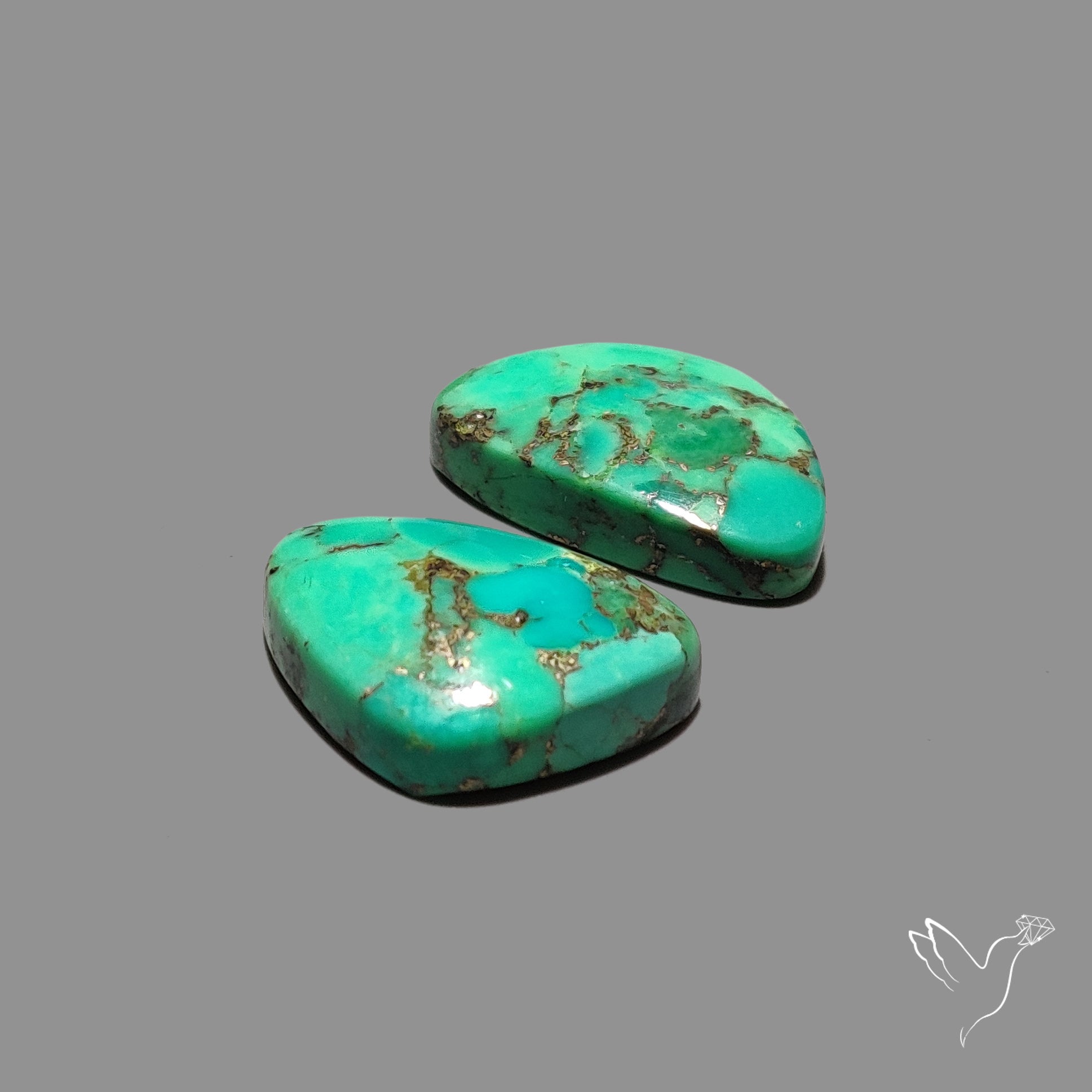 Green Mohave Turquoise Pair