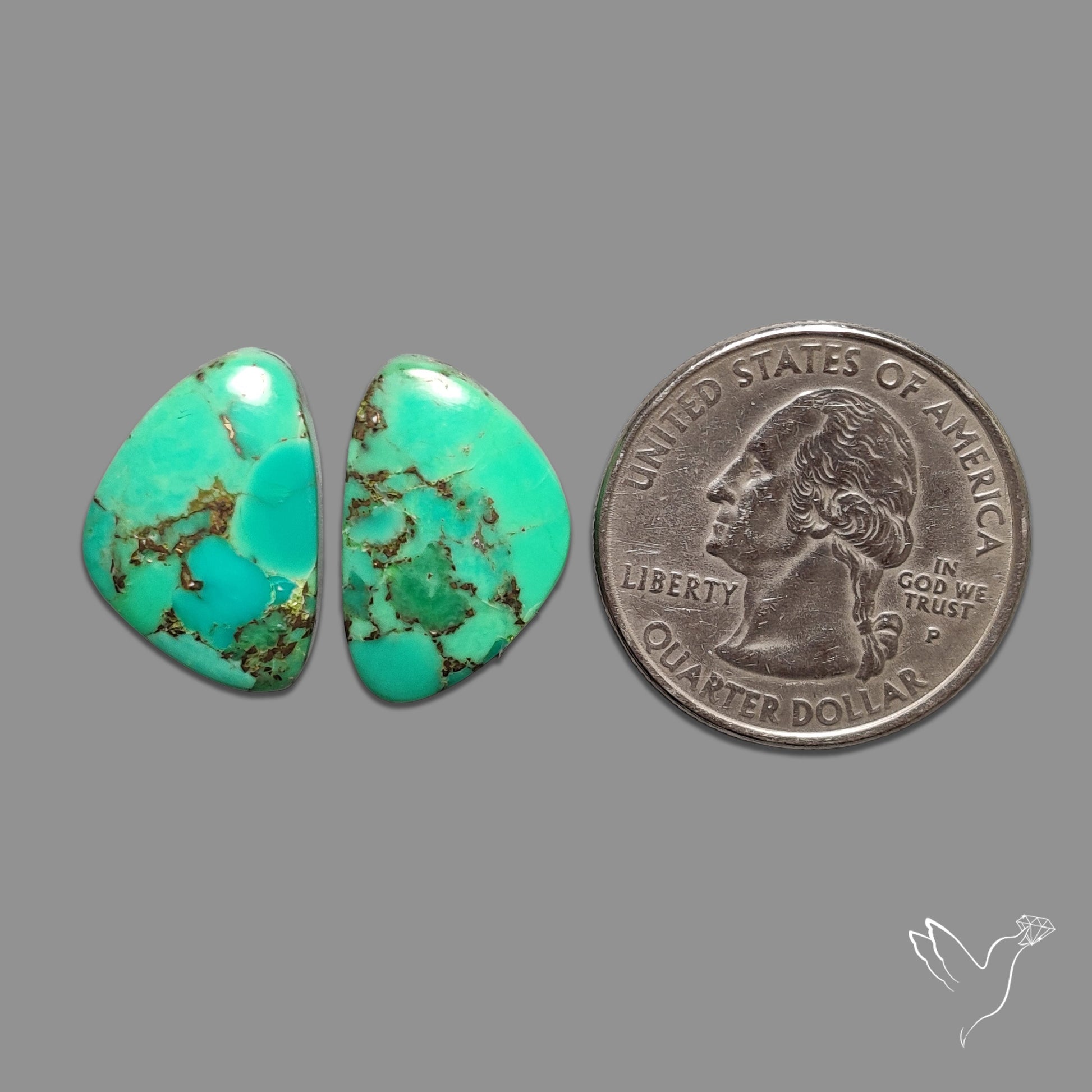 Green Mohave Turquoise Pair