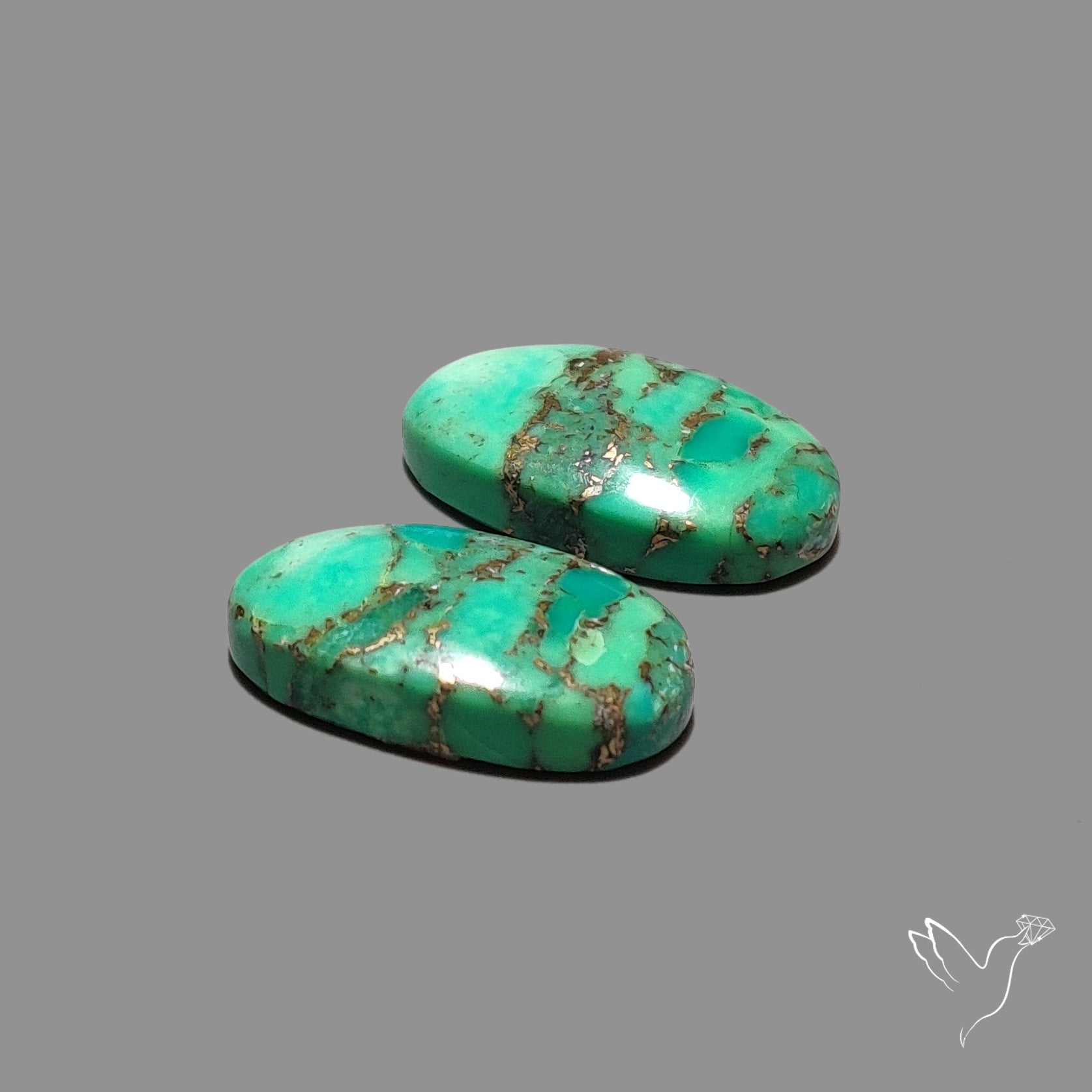 Green Mohave Turquoise Pair