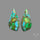 Green Mohave Turquoise Pair