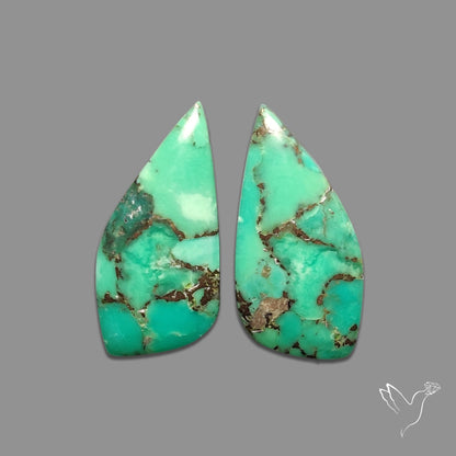 Green Mohave Turquoise Pair