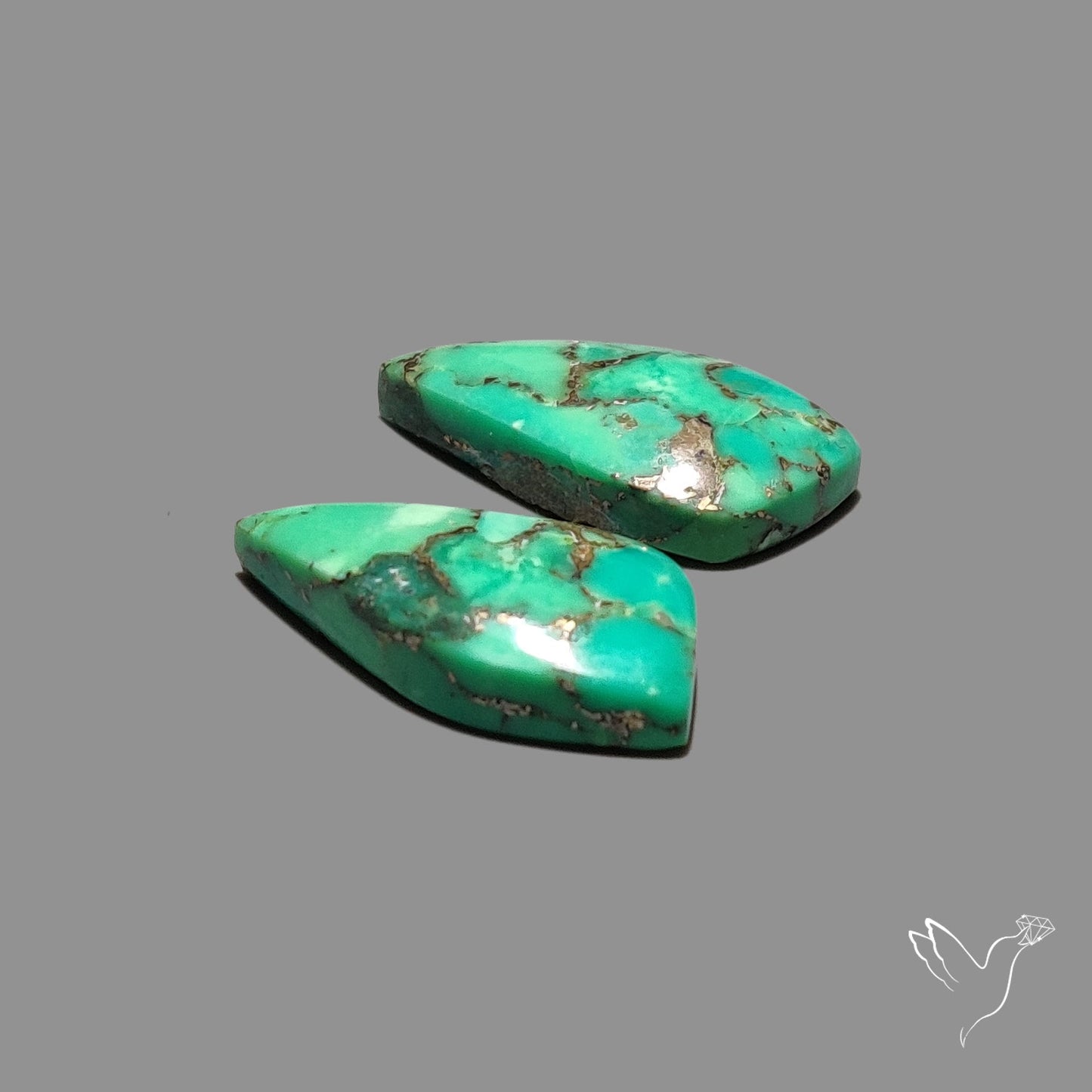Green Mohave Turquoise Pair
