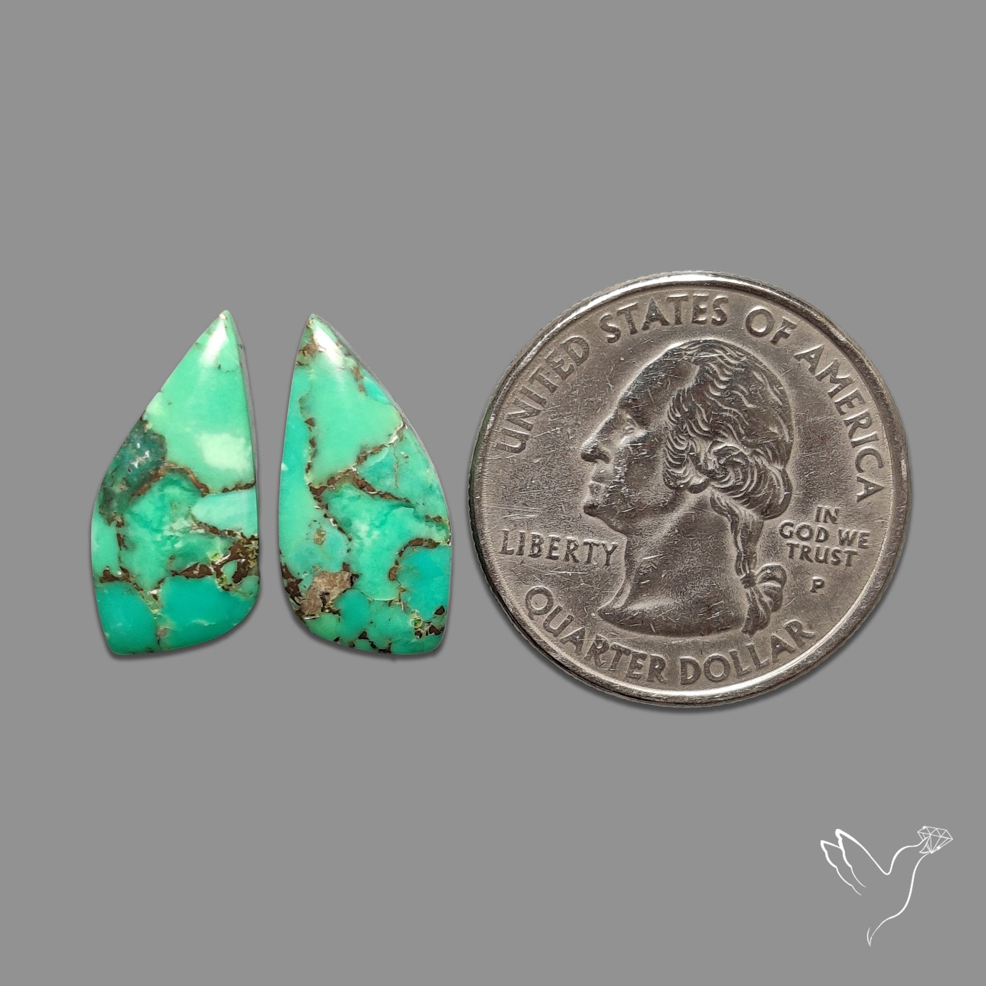 Green Mohave Turquoise Pair