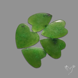 Nephrite Jade Hearts Lot