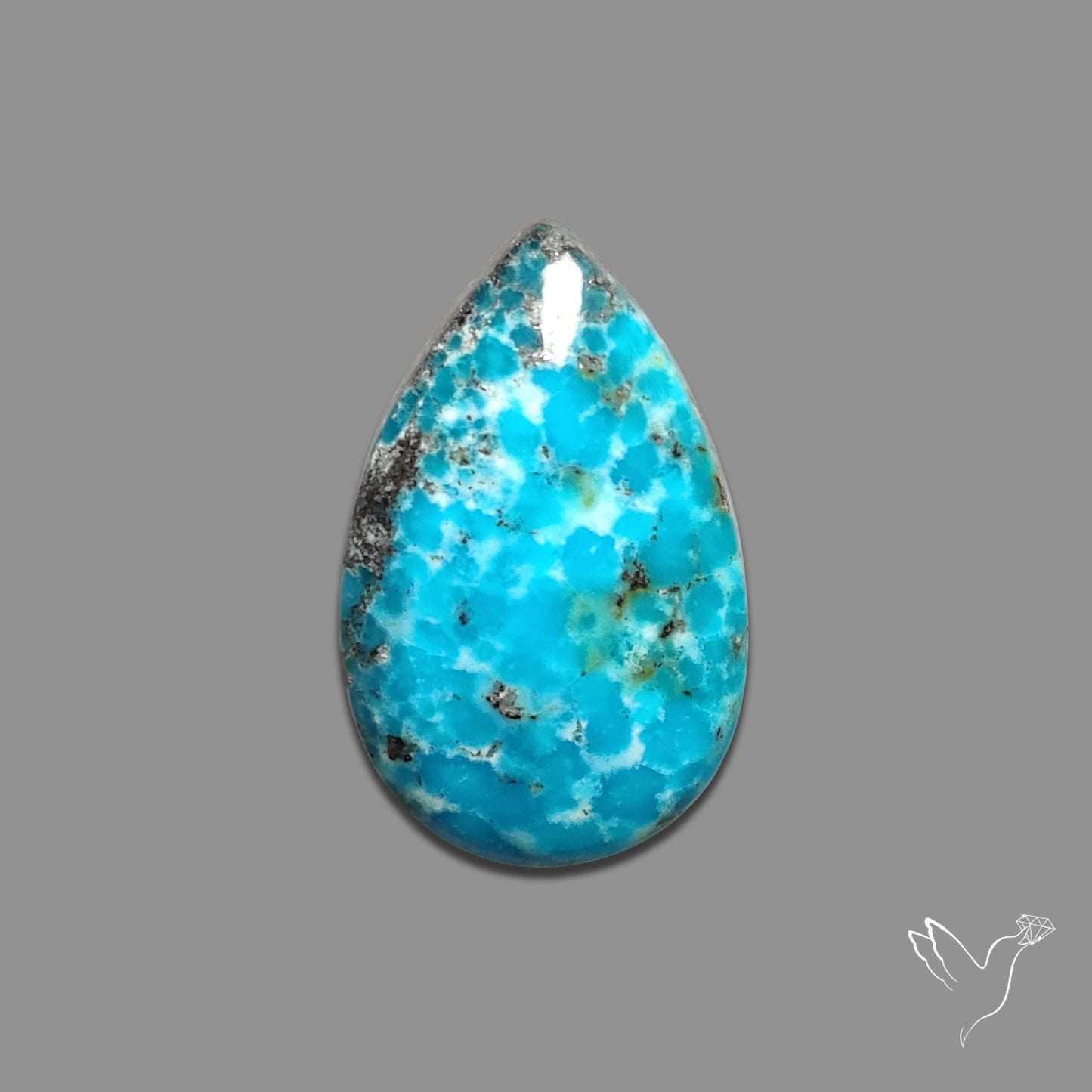Persian White Water Turquoise Cabochon