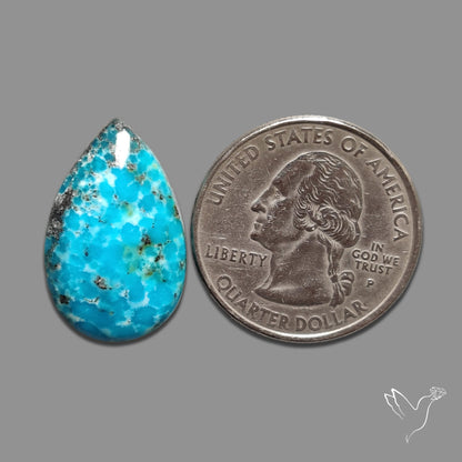 Persian White Water Turquoise Cabochon