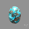 Persian Turquoise with Pyrite Inclusion Cabochon
