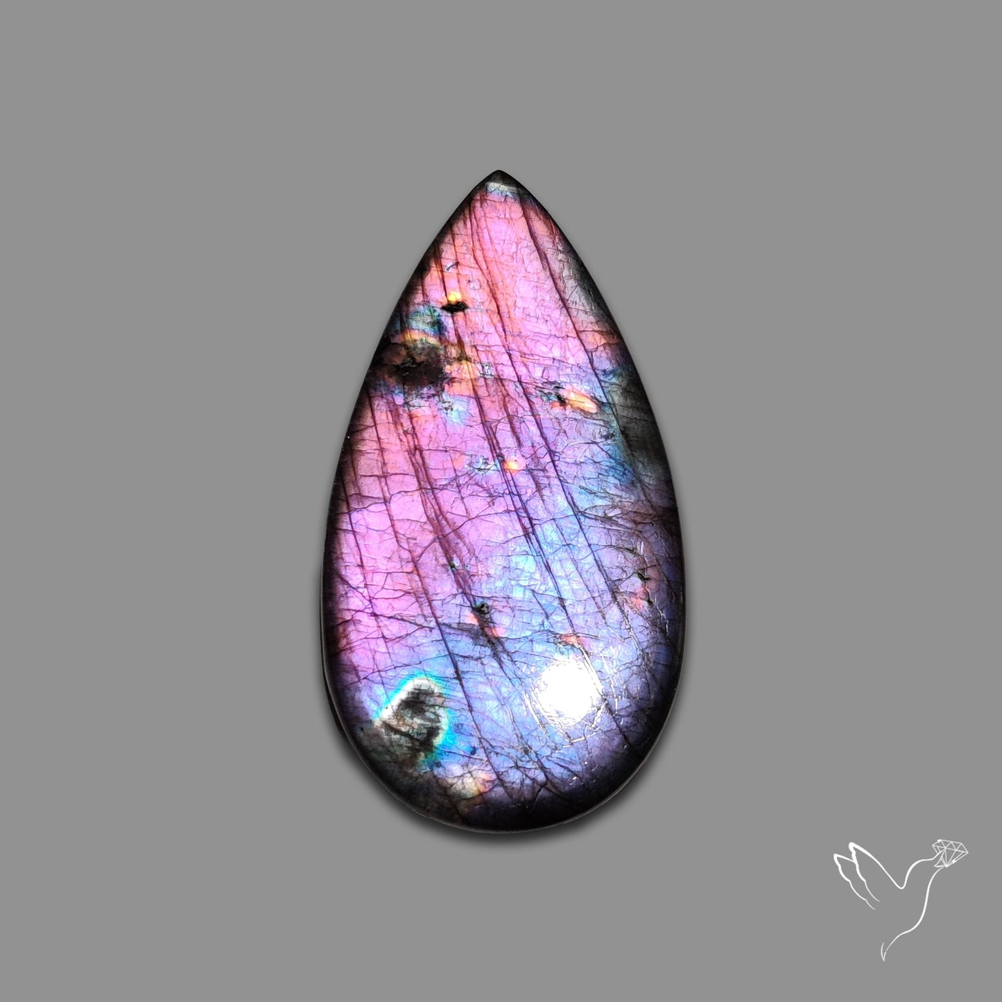 Finland Purple Spectrolite Cabochon