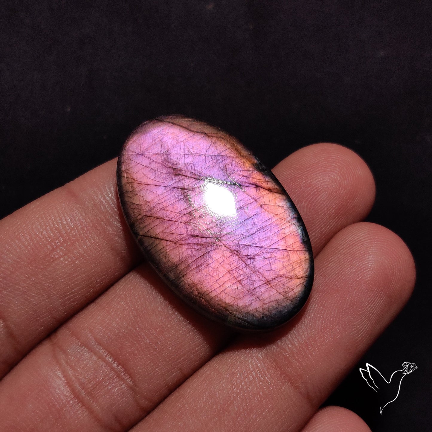Finland Spectrolite Rainbow Purple Sheen Cabochon