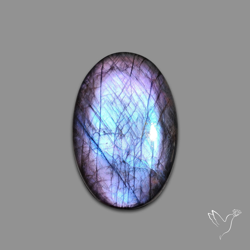 Finland Spectrolite Rainbow Purple Sheen Cabochon