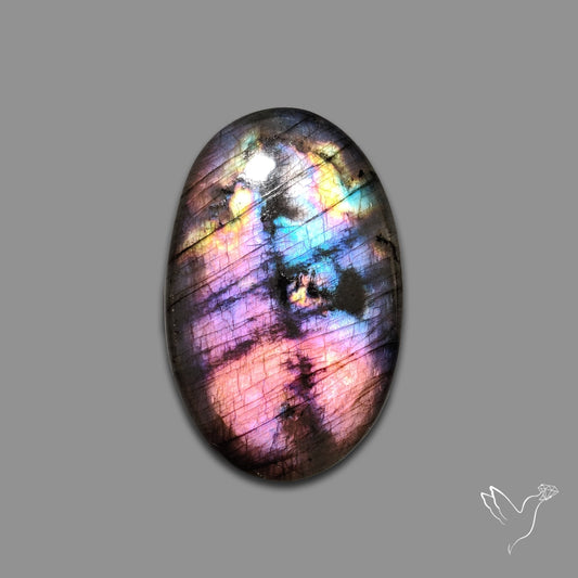 Finland Spectrolite Rainbow Purple Sheen Cabochon