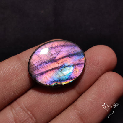 Finland Spectrolite Rainbow Purple Sheen Cabochon