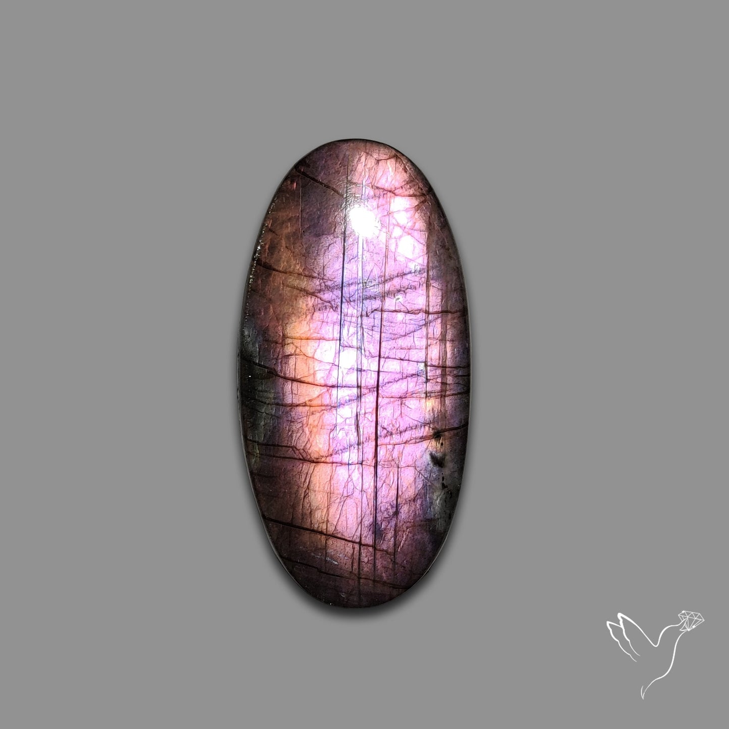 Finland Spectrolite Rainbow Purple Sheen Cabochon