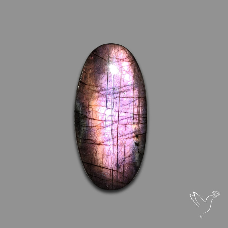 Finland Spectrolite Rainbow Purple Sheen Cabochon