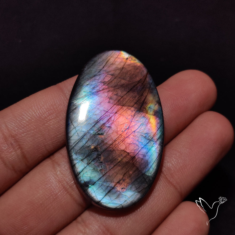 Spectrolite | Finland Spectrolite Cabochon (50X30X6 mm) | Gemstones For ...