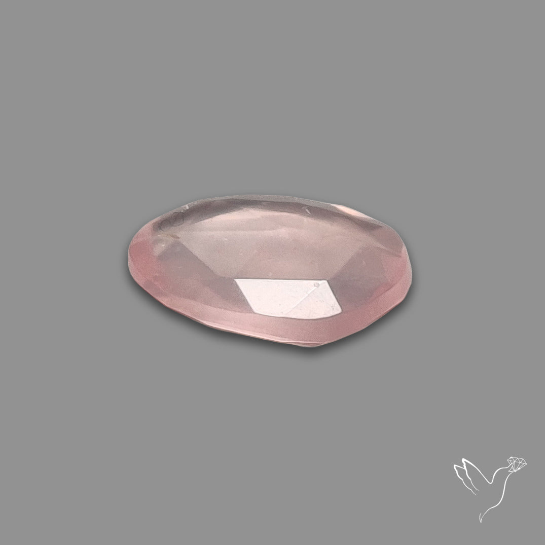 Rose Quartz Rose Cut Faceted