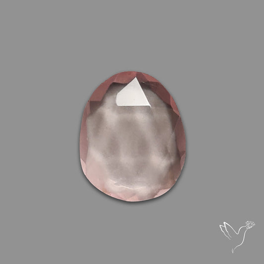 Rose Quartz Rose Cut Faceted