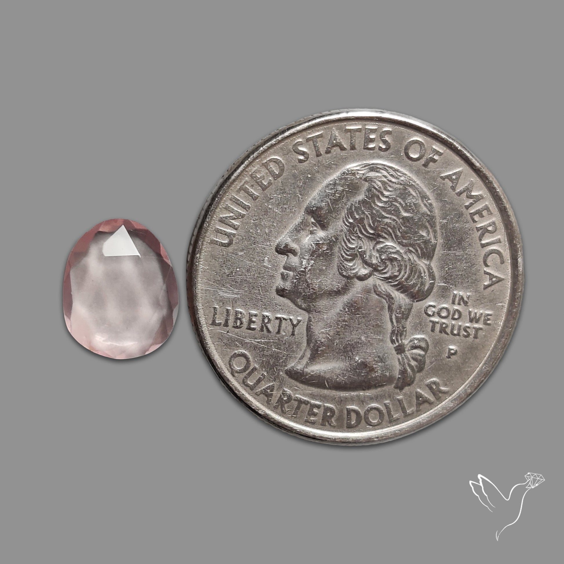 Rose Quartz Rose Cut Faceted
