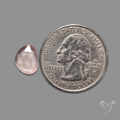 Rose Quartz Rose Cut Faceted