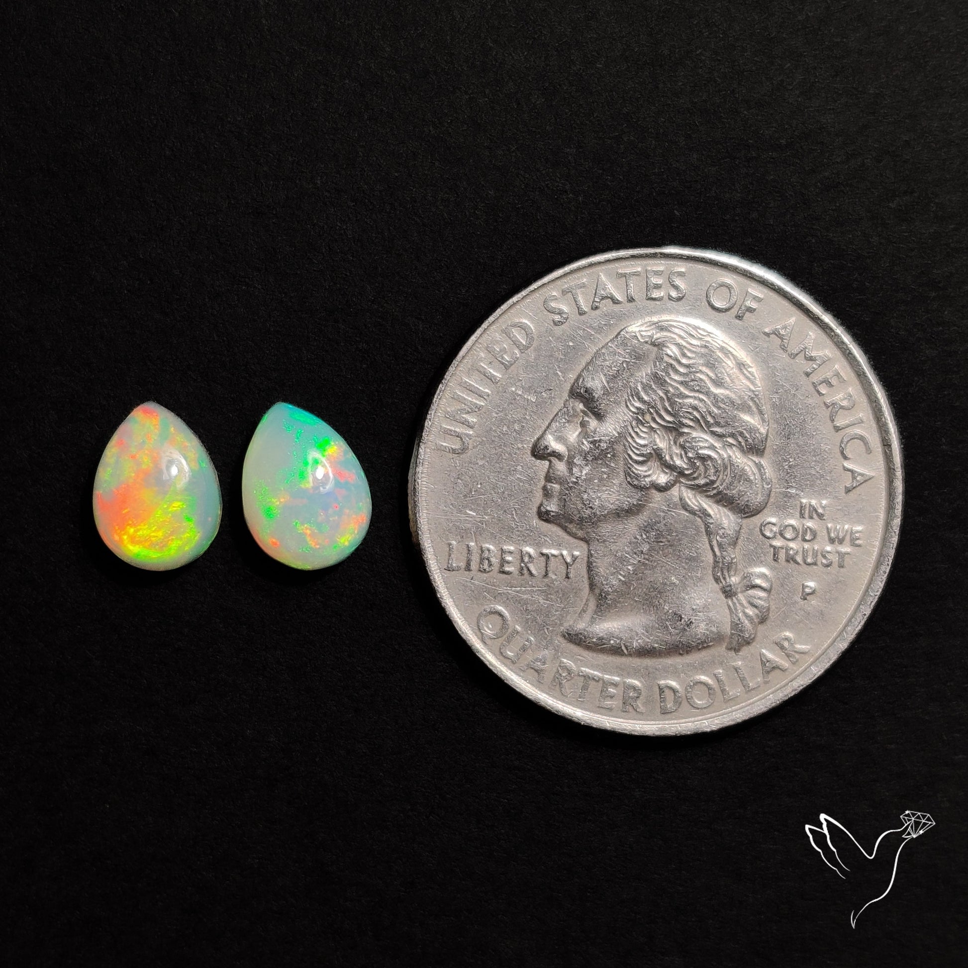 AAA Ethiopian Welo Opals Smalls Pair