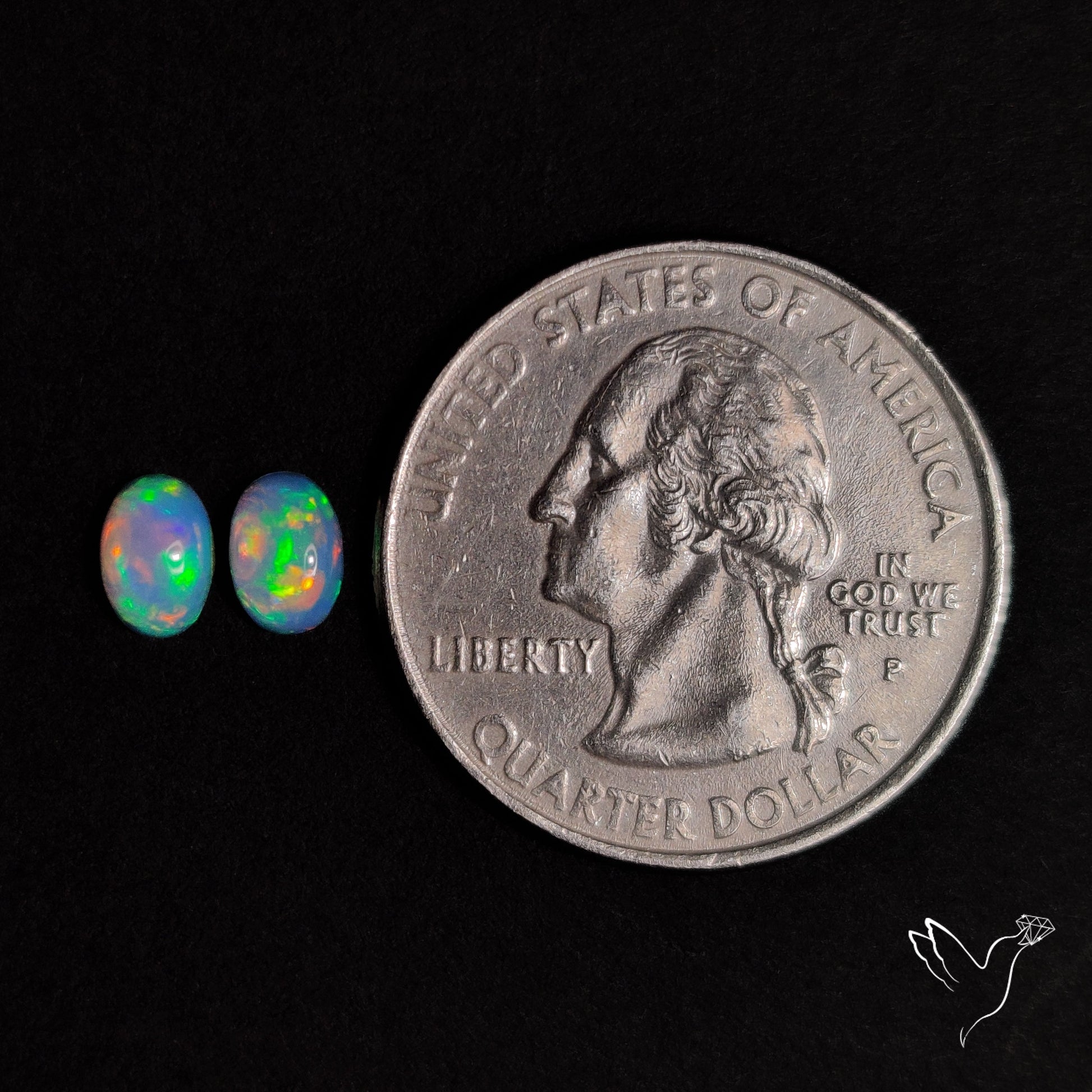 AAA Ethiopian Welo Opals Smalls Pair
